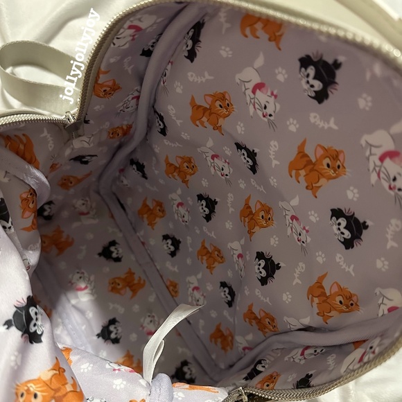 NWOT Loungefly Disney Cats Mini Backpack with Wallet and Lanyard Card Case Set main image 6